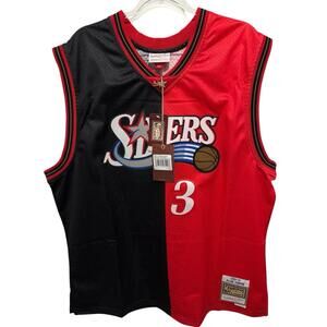 New 2000-01 Mitchell & Ness Men’s Allen Iverson 76ers  Swingman Jersey 2XL $135